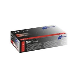 Gants jetables en nitrile Meditrade, lot de 1000, qualité alimentaire certifiée, noir, taille S
