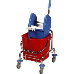 Chariot d'entretien, chariot à 1 seau de 25 litres, presse à essorer