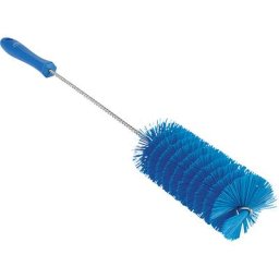 Vikan Brosse tubulaire avec manche, moyen, Ø 60 mm, lot de 15, bleu