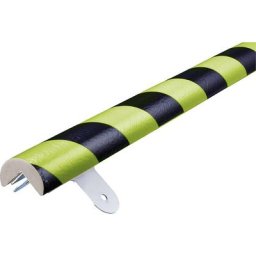SHG Protection des coins Knuffi® avec rail de montage, type A, pièce de 1 m, noir/fluorescent