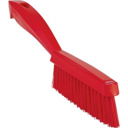 Vikan Brosse manuelle à manche court, ultra-dur, fin, lot de 10, rouge