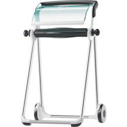 TORK Distributeur de rouleaux de papier d'essuyage, support sur pieds avec bord de découpe, turquoise / blanc