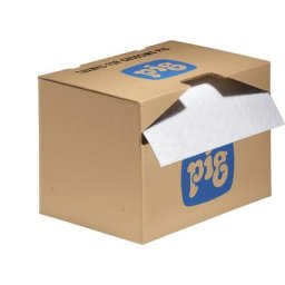 PIG Rouleau absorbant pour huiles RIP-&-FIT® Oil-Only, modèle Heavy Weight, en carton distributeur, longueur 18 m, largeur 380 mm