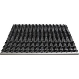 Système de collecte des déchets en aluminium, insert en caoutchouc, L x l 785 x 585 mm