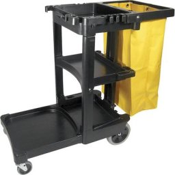 Rubbermaid Chariot d'entretien, avec sac-poubelle en vinyle, L x l x h 1168 x 552 x 975 mm