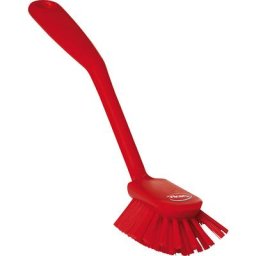 Vikan Brosse de rinçage avec bord servant de grattoir, moyen, lot de 20, rouge