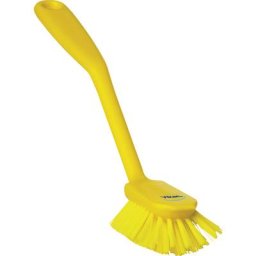 Vikan Brosse de rinçage avec bord servant de grattoir, moyen, lot de 20, jaune
