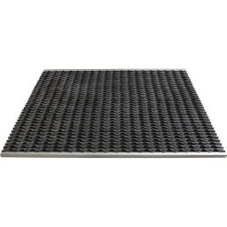 Système de collecte des déchets en aluminium, insert en caoutchouc, L x l 985 x 785 mm