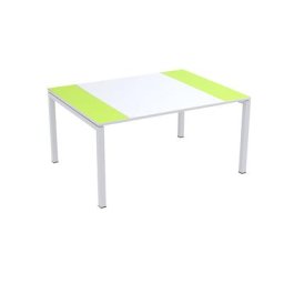Paperflow Table de conférence easyDesk®, h x l x p 750 x 1500 x 1160 mm, blanc/vert
