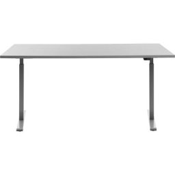 Topstar Bureau à réglage électrique de la hauteur, l x p 1600 x 800 mm, plateau gris clair, piétement gris