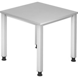 eurokraft pro RENATUS - Bureau, piétement à 4 pieds, largeur 800 mm, gris clair