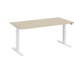 Bureau BOTTOM-UP white, l x p 1600 x 900 mm, façon érable