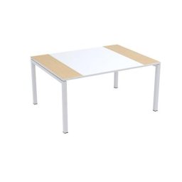 Paperflow Table de conférence easyDesk®, h x l x p 750 x 1500 x 1160 mm, blanc / façon hêtre