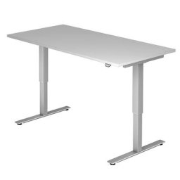 UPLINER - Bureau à hauteur réglable électriquement, l x p 1800 x 800 mm, gris clair