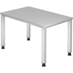 eurokraft pro RENATUS - Bureau, piétement à 4 pieds, largeur 1200 mm, gris clair