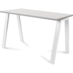Bureau BLANCA, h x l x p 740 x 1200 x 600 mm, gris, piétement blanc