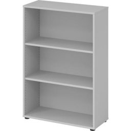 BIANCA - Rayonnage de bureau, h x l x p 1144 x 800 x 330 mm, 3 hauteurs de classeurs, gris clair