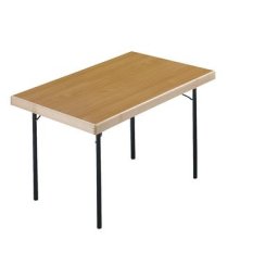 Tables pliantes, 4 pieds, 1200 x 800 mm, piétement anthracite, plateau façon hêtre