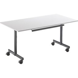 Table mobile à plateau rabattable, h x l x p 720 x 1200 x 800 mm, gris