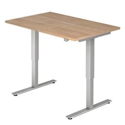 UPLINER - Bureau à hauteur réglable électriquement, l x p 1200 x 800 mm, façon noyer