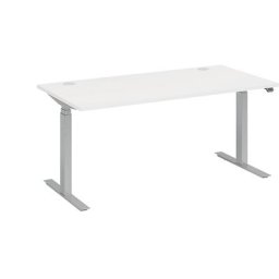 Bureau BOTTOM-UP silver, l x p 1600 x 900 mm, blanc