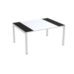 Paperflow Table de conférence easyDesk®, h x l x p 750 x 1500 x 1160 mm, blanc/noir