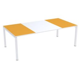 Paperflow Table de conférence easyDesk®, h x l x p 750 x 2200 x 1140 mm, blanc/orange