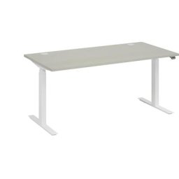 Bureau BOTTOM-UP white, l x p 1800 x 800 mm, gris clair