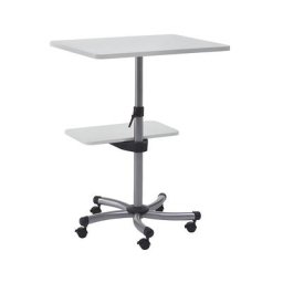 Table multi-fonctions, hauteur h.t. 720 - 1120 mm, plateau gris clair