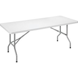 Table pliante à plateau en plastique, hauteur 740 mm, l x p 1220 x 610 mm