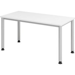 eurokraft pro RENATUS - Bureau Mini-Office 4, piétement 4 pieds, rond, largeur 1400 mm, blanc
