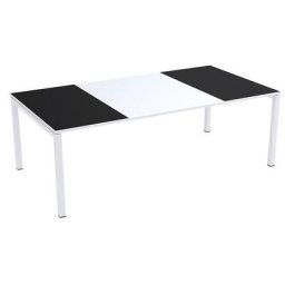 Paperflow Table de conférence easyDesk®, h x l x p 750 x 2200 x 1140 mm, blanc/noir