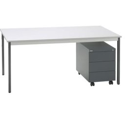 eurokraft basic Bureau complet SATO, bureau + caisson roulant, profondeur 790 mm, caisson roulant à 3 tiroirs