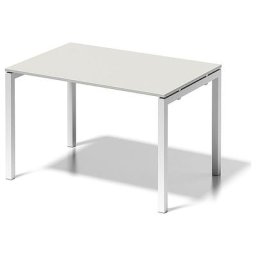 BISLEY Bureau CITO à piétement en U, h x l x p 740 x 1200 x 800 mm, piétement blanc, plateau blanc gris