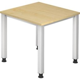 eurokraft pro RENATUS - Bureau, piétement à 4 pieds, largeur 800 mm, façon érable