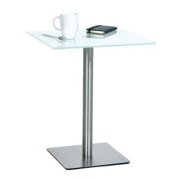Table d'appoint carrée, h x l x p 550 x 450 x 450 mm, plateau en verre satiné