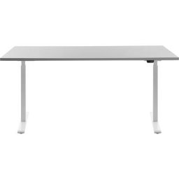Topstar Bureau à réglage électrique de la hauteur, l x p 1600 x 800 mm, plateau gris clair, piétement blanc