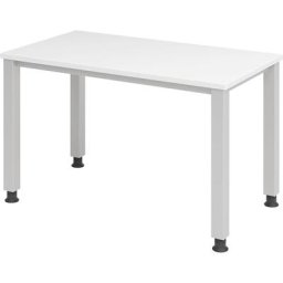 eurokraft pro RENATUS - Bureau Mini-Office 4, piétement 4 pieds, carré, largeur 1200 mm, blanc