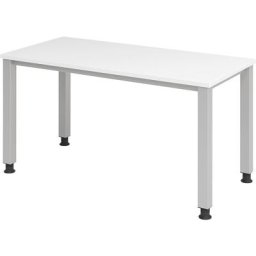 eurokraft pro RENATUS - Bureau Mini-Office 4, piétement 4 pieds, carré, largeur 1400 mm, blanc