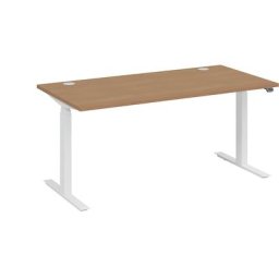 Bureau BOTTOM-UP white, l x p 1600 x 800 mm, façon hêtre