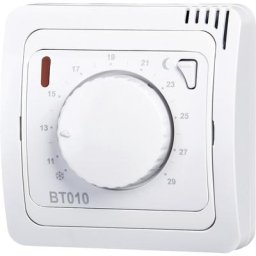 Thermostat ambiant radioélectrique BT010, émetteur avec commande par bouton tournant, pour 1 récepteur