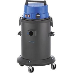 eurokraft pro Aspirateur eau et poussières professionnel pour ateliers, aspirateur universel, 2400 W, cuve en plastique de 62 litres