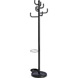 Portemanteau, 8 patères en acier robuste, noir