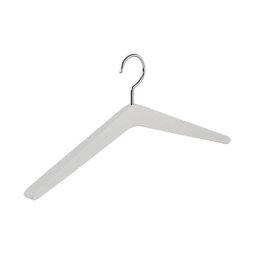 Cintre en bois WOOD, l x h 450 x 110 mm, lot de 4, blanc