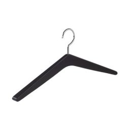 Cintre en bois WOOD, l x h 450 x 110 mm, lot de 4, noir