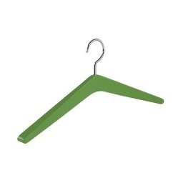 Cintre en bois WOOD, l x h 450 x 110 mm, lot de 4, vert