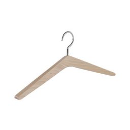 Cintre en bois WOOD, l x h 450 x 110 mm, lot de 4, hêtre vernis naturel