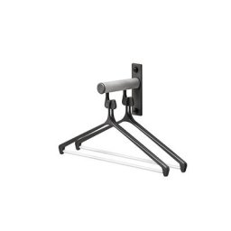 eurokraft pro Mini-portemanteau en aluminum, lot de 2, avec 2 patères et 2 cintres