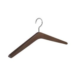 Cintre en bois WOOD, l x h 450 x 110 mm, lot de 4, hêtre mordancé noyer