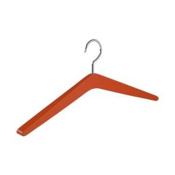 Cintre en bois WOOD, l x h 450 x 110 mm, lot de 4, orange